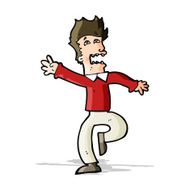 Cartoon Man Panicking N29
