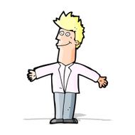 cartoon happy man N174