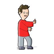 cartoon shocked man N63