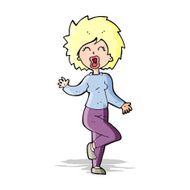 cartoon woman dancing N13
