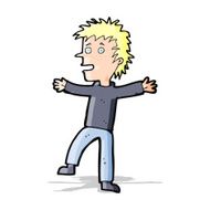cartoon happy man N175