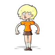 cartoon suprised woman N4