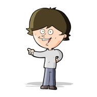 cartoon boy laughing and pointing N5