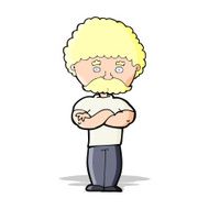 cartoon dad with folded arms N4