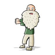 cartoon bearded old man N14
