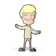 cartoon grinning man N38