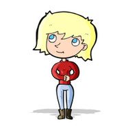 cartoon friendly woman N30