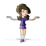 cartoon confused pretty girl N4