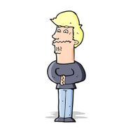 cartoon nervous man N62
