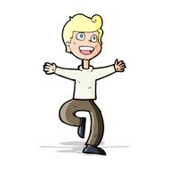 cartoon excited boy N63