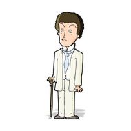 cartoon unhappy gentleman N5