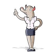 cartoon werewolf woman with idea N3