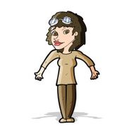 cartoon woman wearing goggles N5