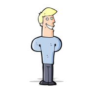 cartoon grinning man N39
