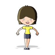 cartoon happy woman N104
