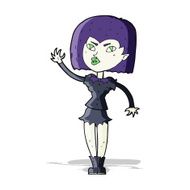 cartoon pretty vampire girl N10