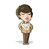 cartoon cool relaxed woman N5
