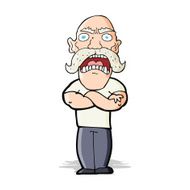 cartoon angry man N48