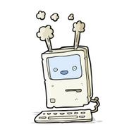 cartoon old computer N17