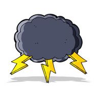 cartoon cloud and lightning bolt symbol N5