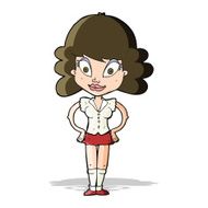 cartoon pretty woman N106