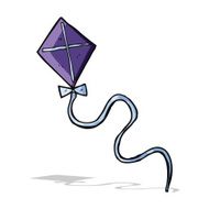 cartoon flying kite N5