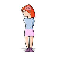 cartoon brainy woman N4