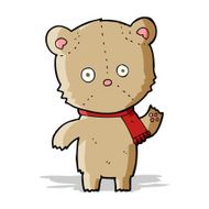 cartoon waving teddy bear N18