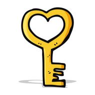 cartoon heart shaped key N7