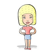 cartoon annoyed woman N76
