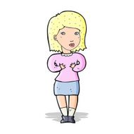 cartoon woman making excuses N7
