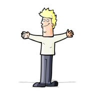 cartoon happy man N183