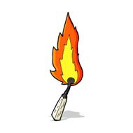 cartoon burning match N22