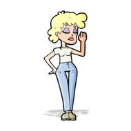 cartoon woman ignoring N9