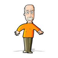cartoon annoyed old man N26