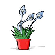 cartoon orchid plant N5