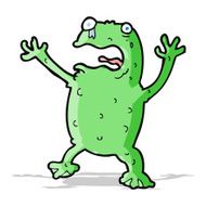 cartoon frightened frog N2