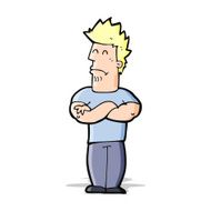 cartoon sulking man N4