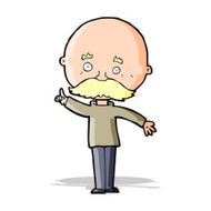 cartoon bald man with idea N9