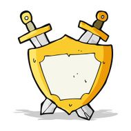 cartoon shield and swords N5