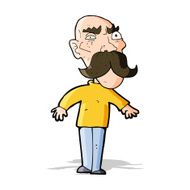 cartoon angry old man N62
