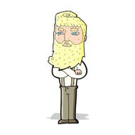 cartoon serious man with beard N7