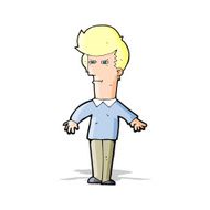 cartoon suspicious man N16