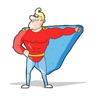 Funny Cartoon Superhero N6