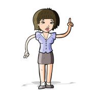 cartoon woman with idea N107