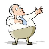 cartoon exasperated middle aged man N5