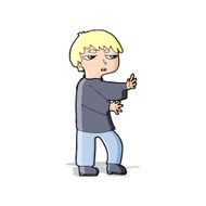 cartoon man gesturing N13