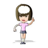 cartoon woman with idea N108
