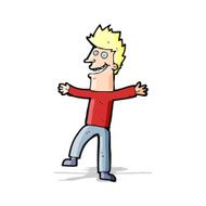 cartoon happy man N189