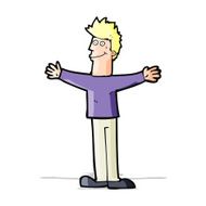 cartoon happy man N190